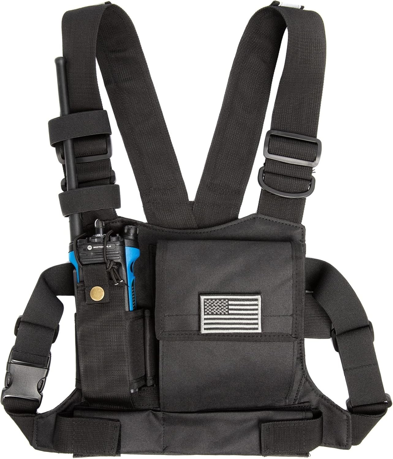 LUITON Radio Chest Harness with Reflective Strips Shoulder Holster Radio Vest…