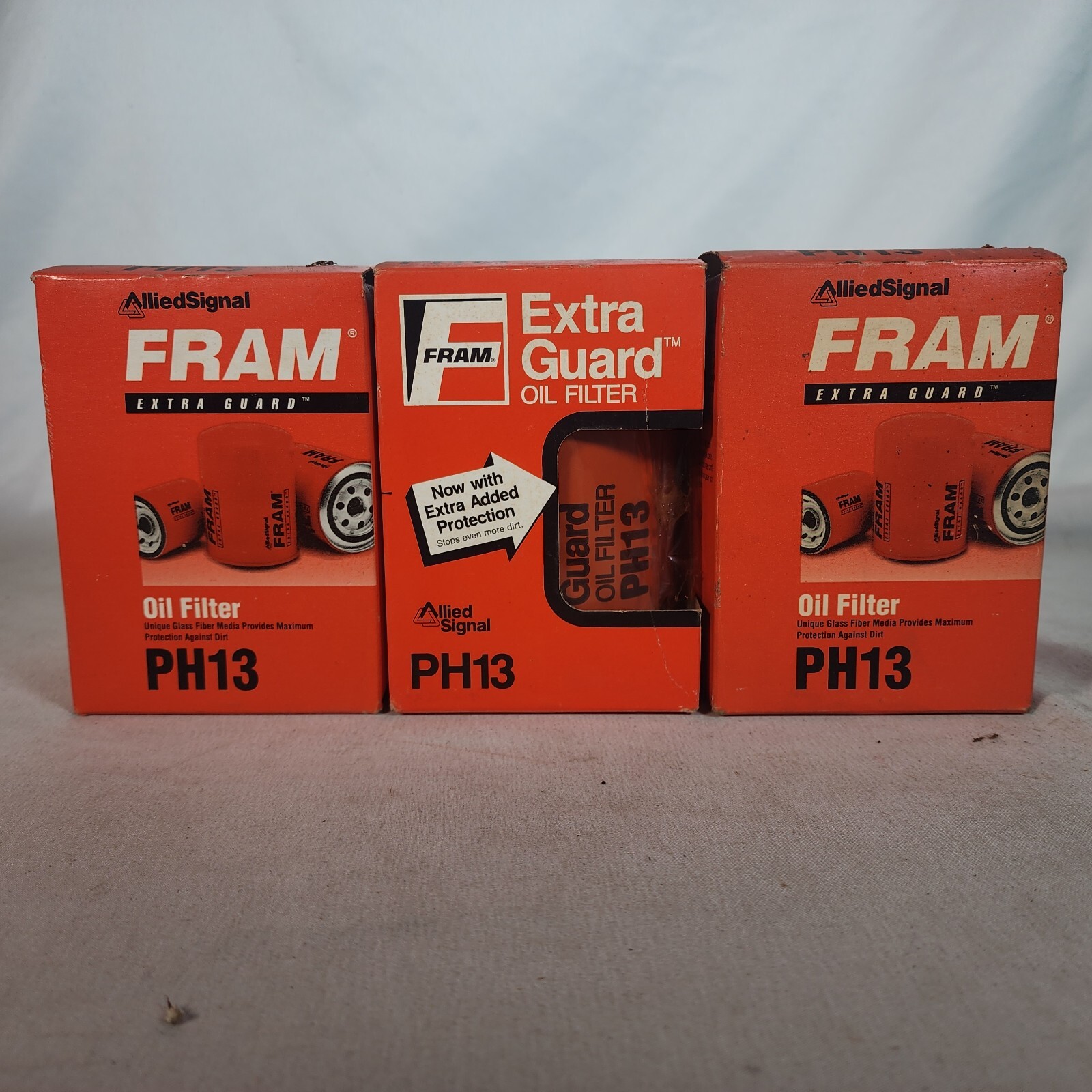 Lot of 3 FRAM PH13 Extra Guard Oil Filter NOS 60’s Chevrolet GMC Pontiac Buick