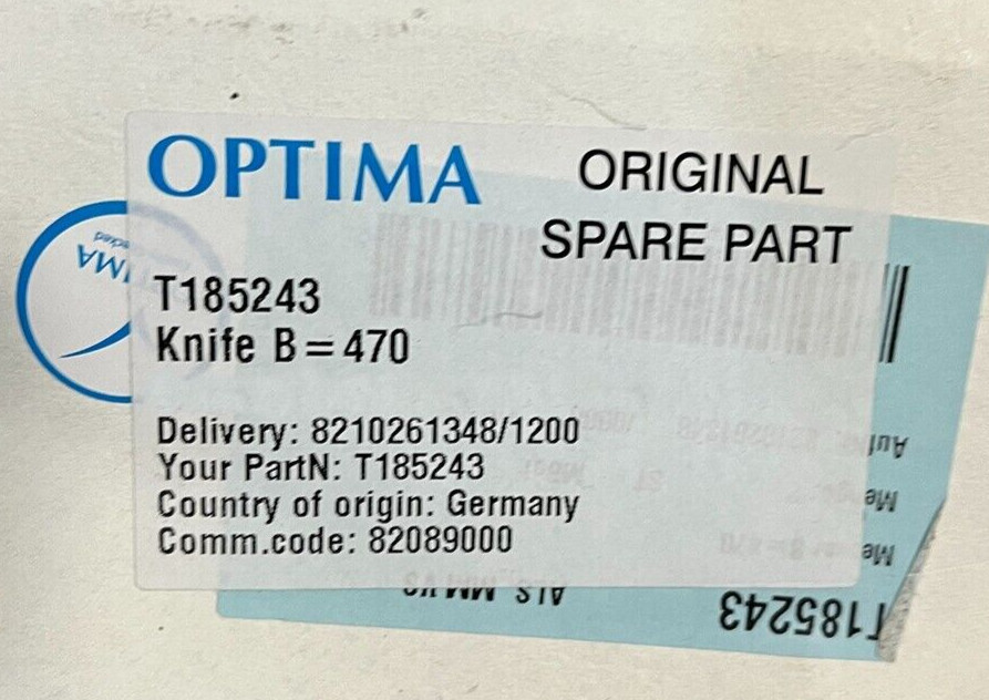 3pk Optima T185243 Knife B=470 Elite Machine Knives