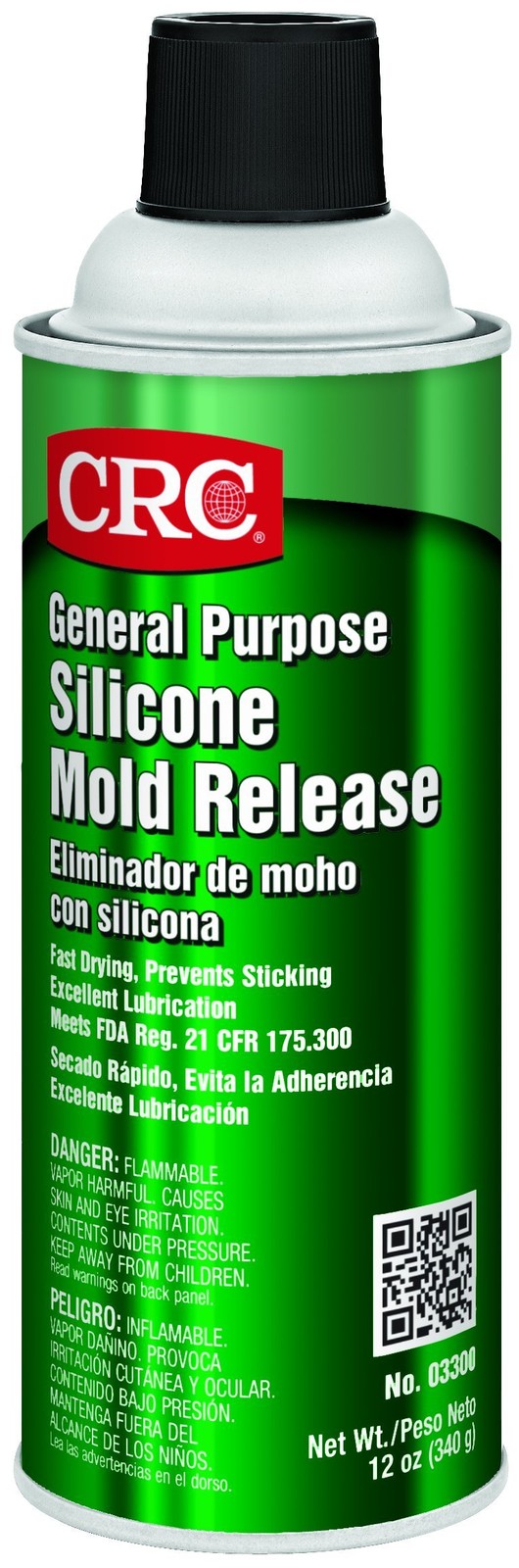 CRC 03300 Silicone Mold Release Spray, (Net Fill Weight 12 oz) 16oz Aerosol can