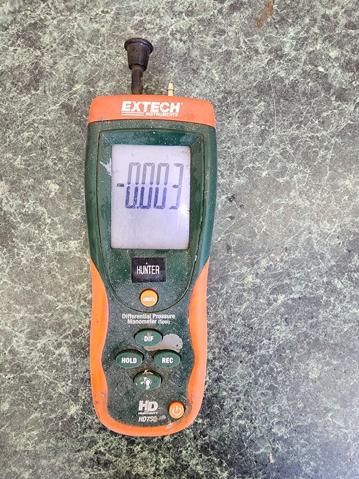 Extech HD750 Differential Pressure Manometer – 5PSI