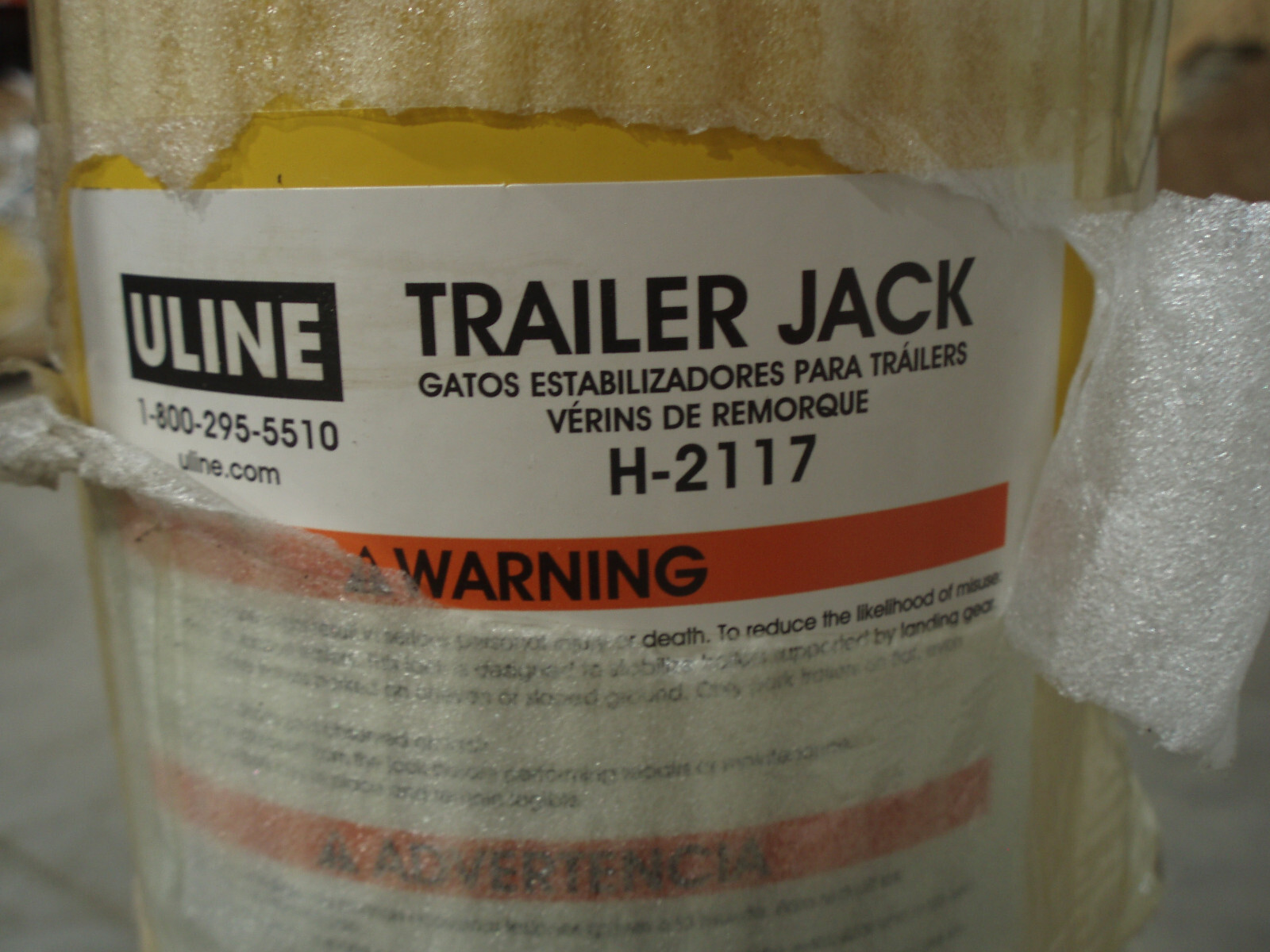 ULINE H-2117 RATCHET TRAILER JACK, 100,000 LB CAPACITY