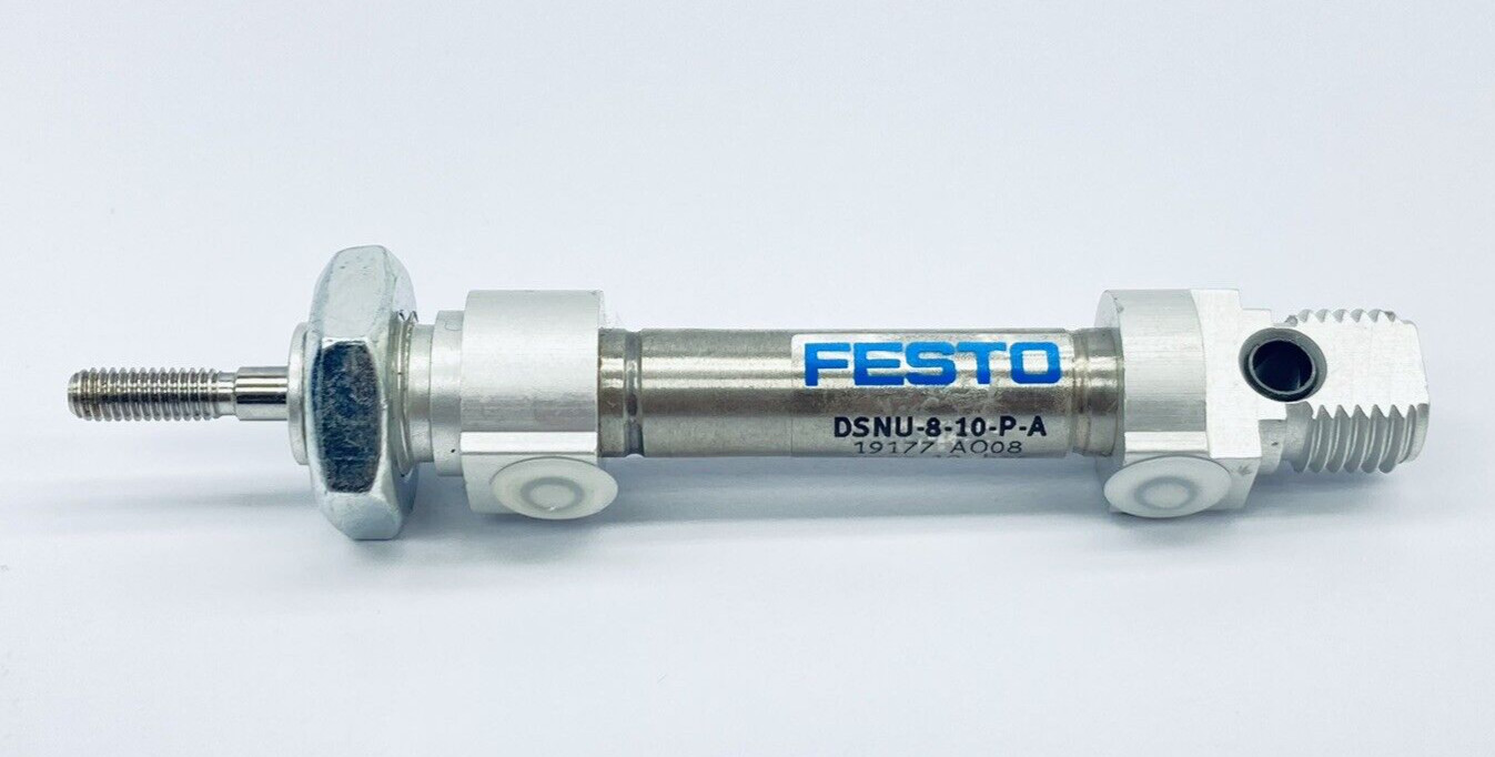 FESTO DSNU-8-10-P-A DOUBLE-ACTING ISO CYLINDER 8mm BORE 10mm STROKE AO08