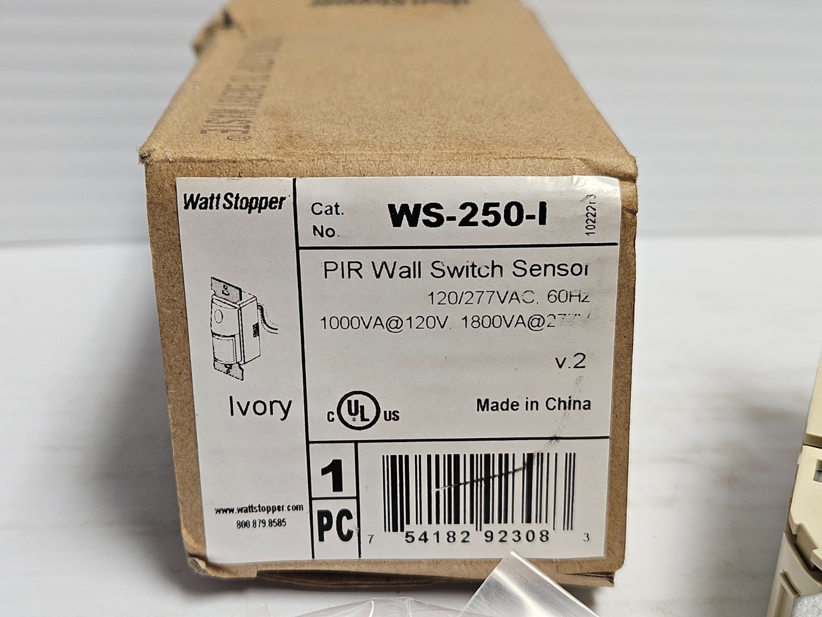 Watt Stopper PIR Wall Switch Sensor WS-250-I 120/277Vac Ivory New