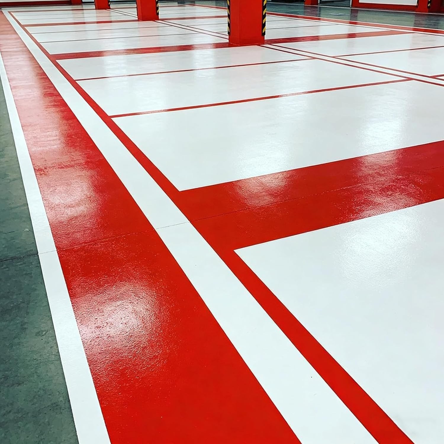 Professional Epoxy Floor Paint Kit (1 Gallon) -Red Acrylic Concrete Coating f…