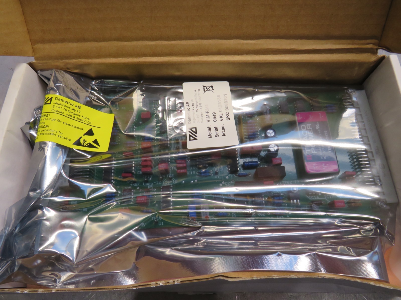 Dametric AB VIM-RM1 Vibration Board Valmet VAL0123136