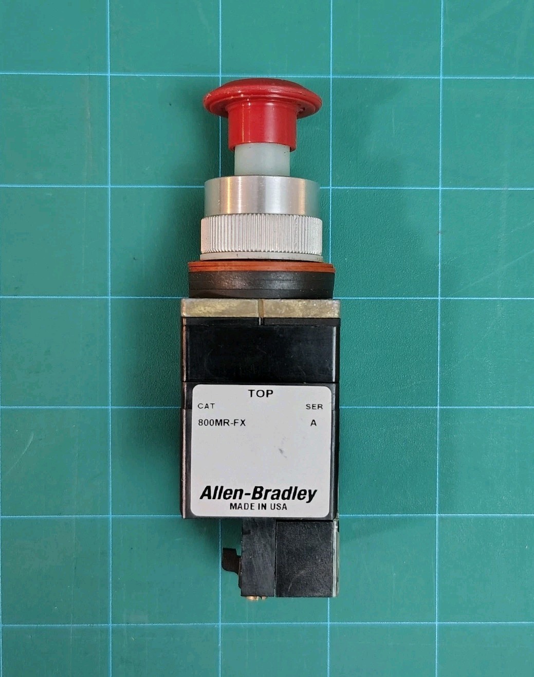 Allen Bradley 800MR-FX Emergency E-Stop Red Cap Push Pull Button w/ Contacts