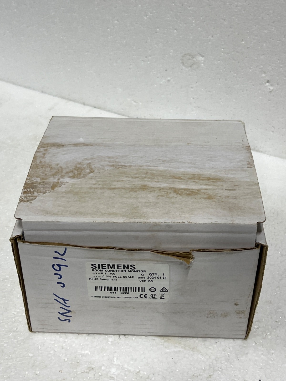 Siemens 547-322A Room Condition Monitor