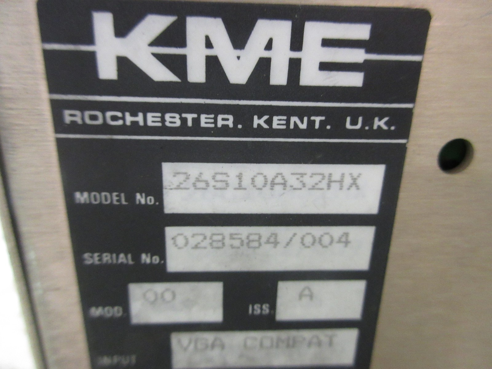 KME 26S10A32HX MILACRON ACRAMATIC 500 OPERATOR INTERFACE & DISPLAY MONITOR WRNTY