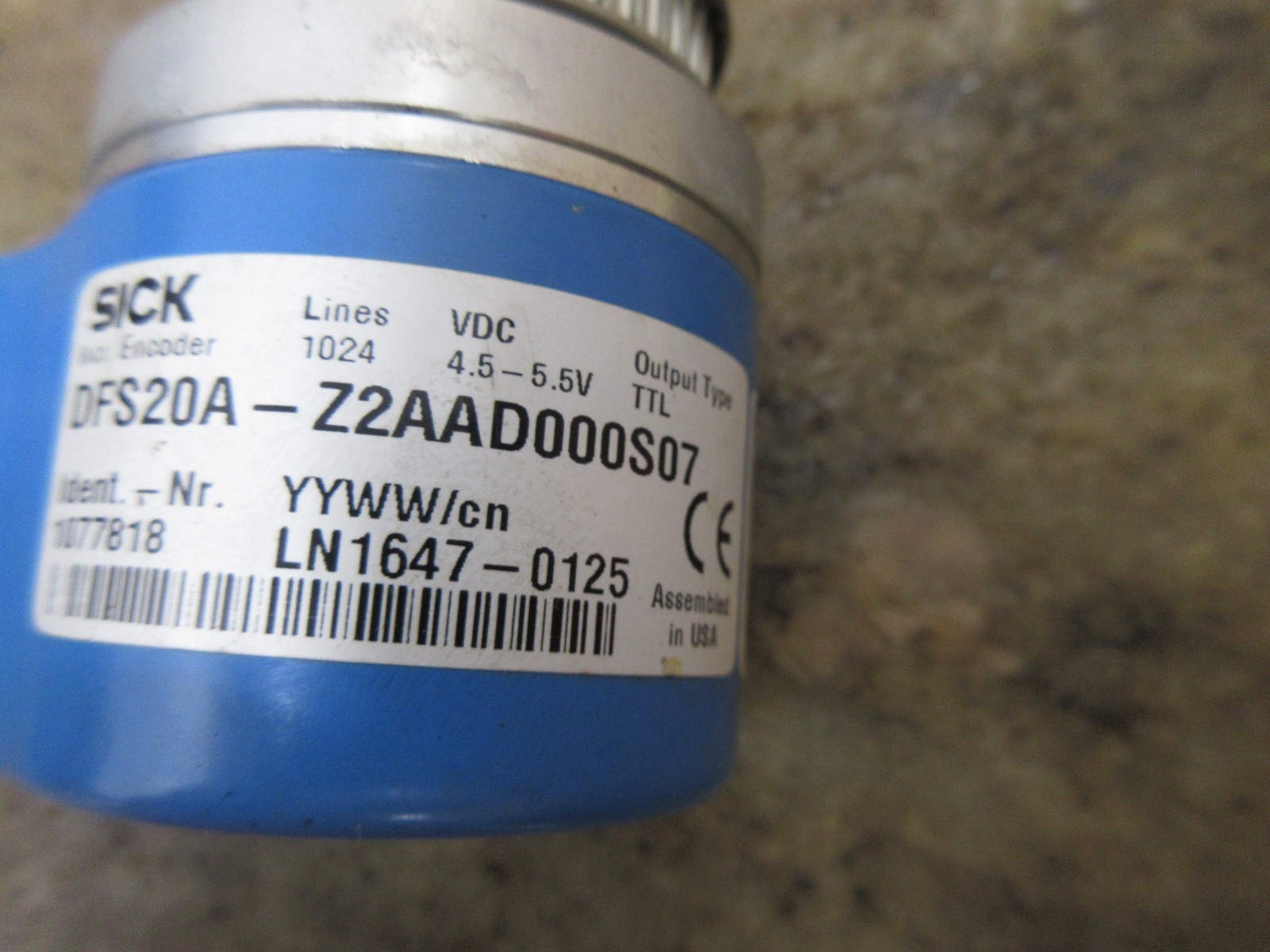 HARDINGE COBRA LC-65 SICK DFS20A-Z2AAD000S07 IDENT NR 1077818 ENCODER WARRANTY