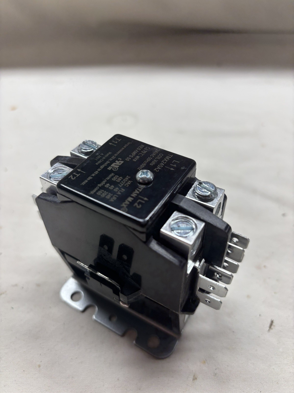 Packard TMX240A2 Max Definite Purpose Contactor 2 Pole, 40 Amp, 24 Volt Coil