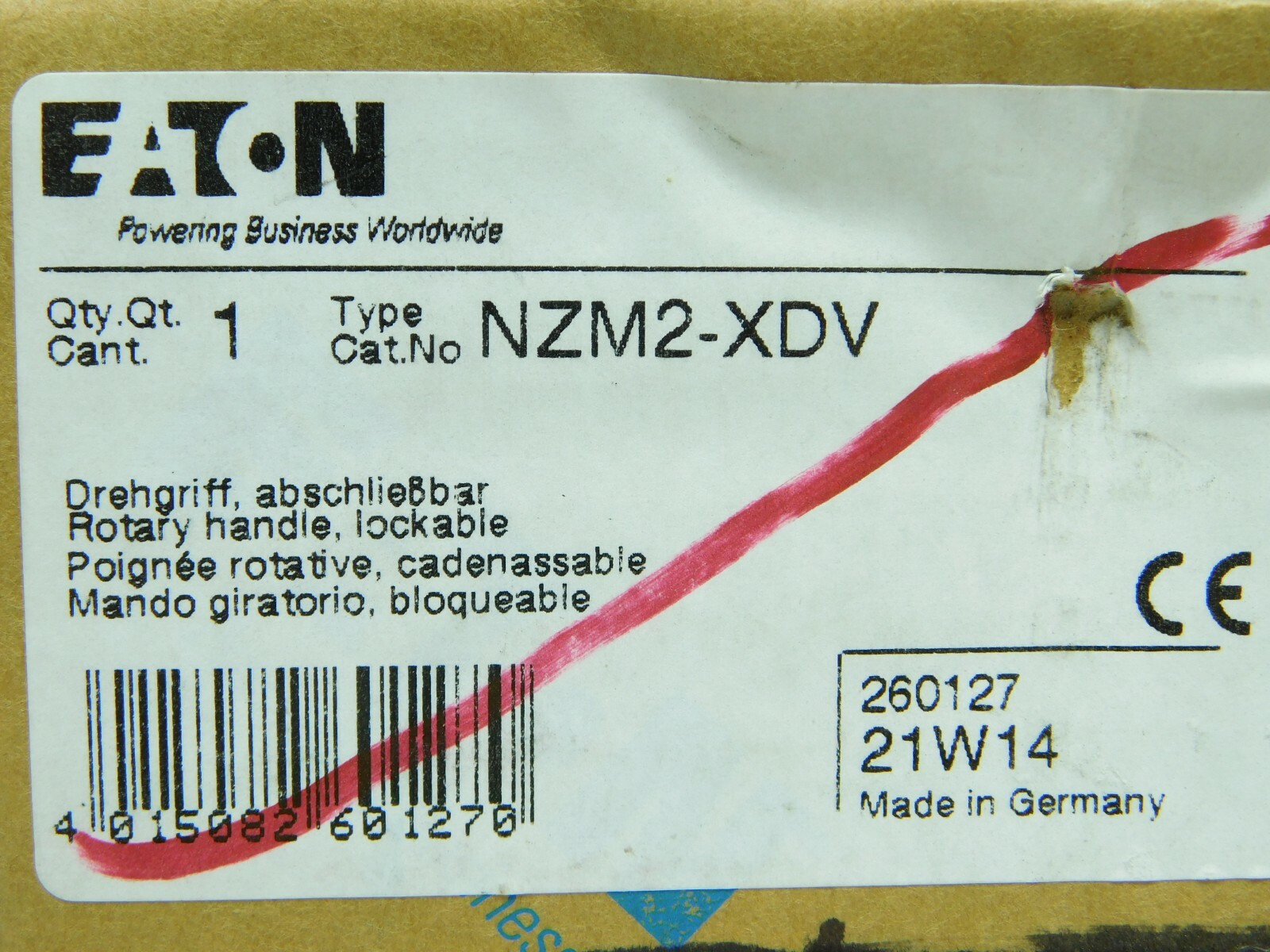 NEW! EATON NZM2-XDV ROTARY HANDLE LOCKABLE (VN)