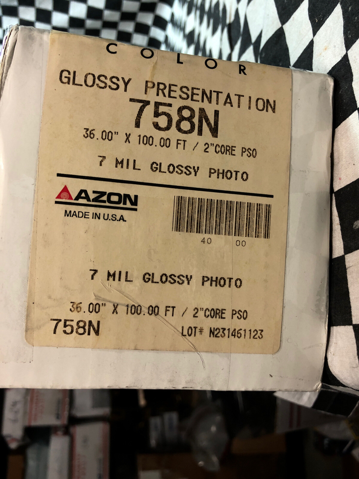 AZON COLOR GLOSSY PRESENTATION 758N, 7MIL X 36″ X 100 FT, N231461123 SHIPSAMEDAY