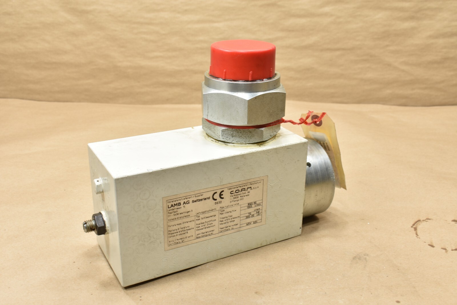COAM RSG 90 Rupture Valve, 1065 l/min, Viscosity 300-20 Cst