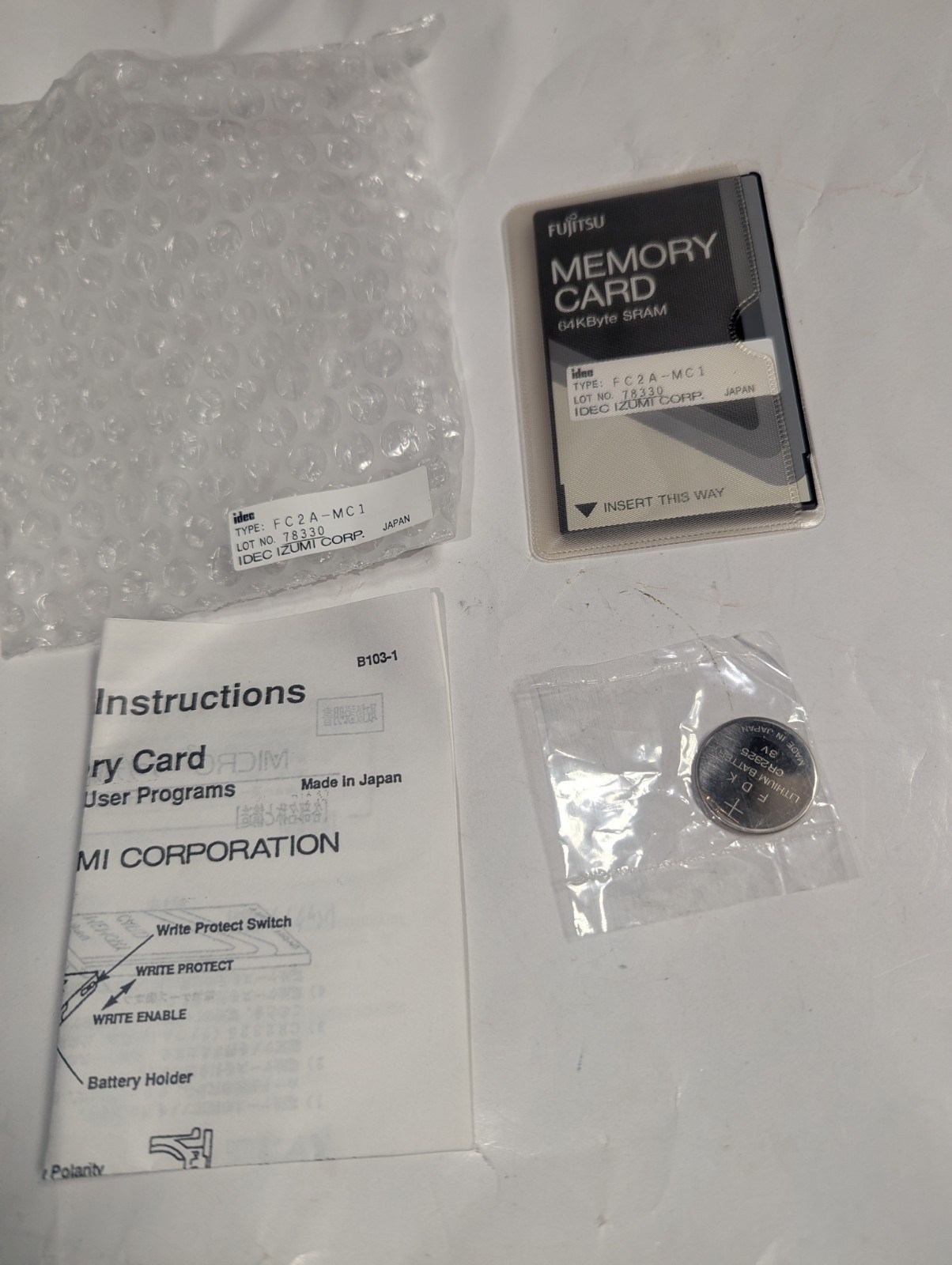 NEW GENUINE IDEC IZUMI FC2A-MC1 MEMORY CARD KIT