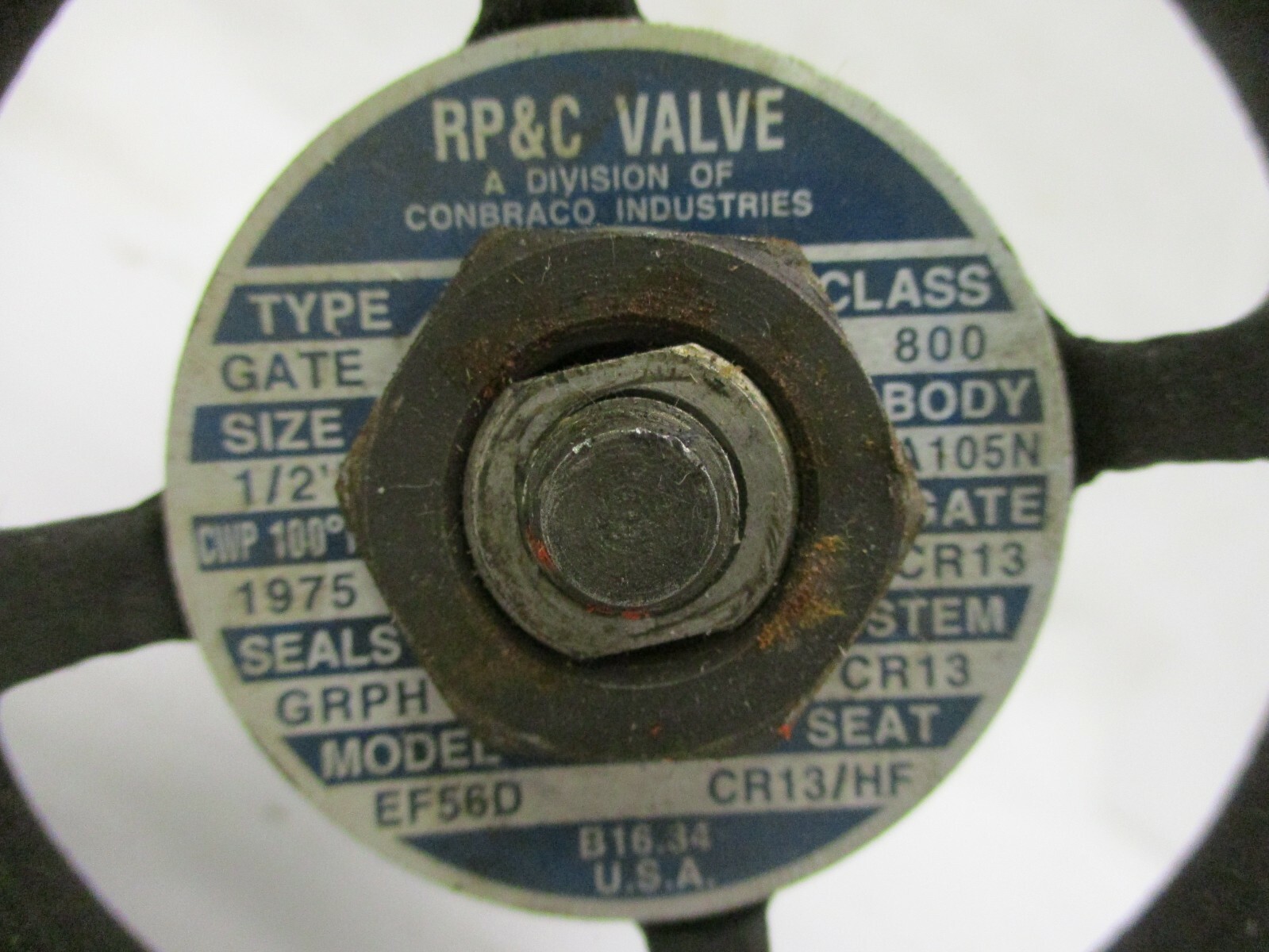 New RP&C Valve 800 Size 1/2″ Gate Valve A4553AES