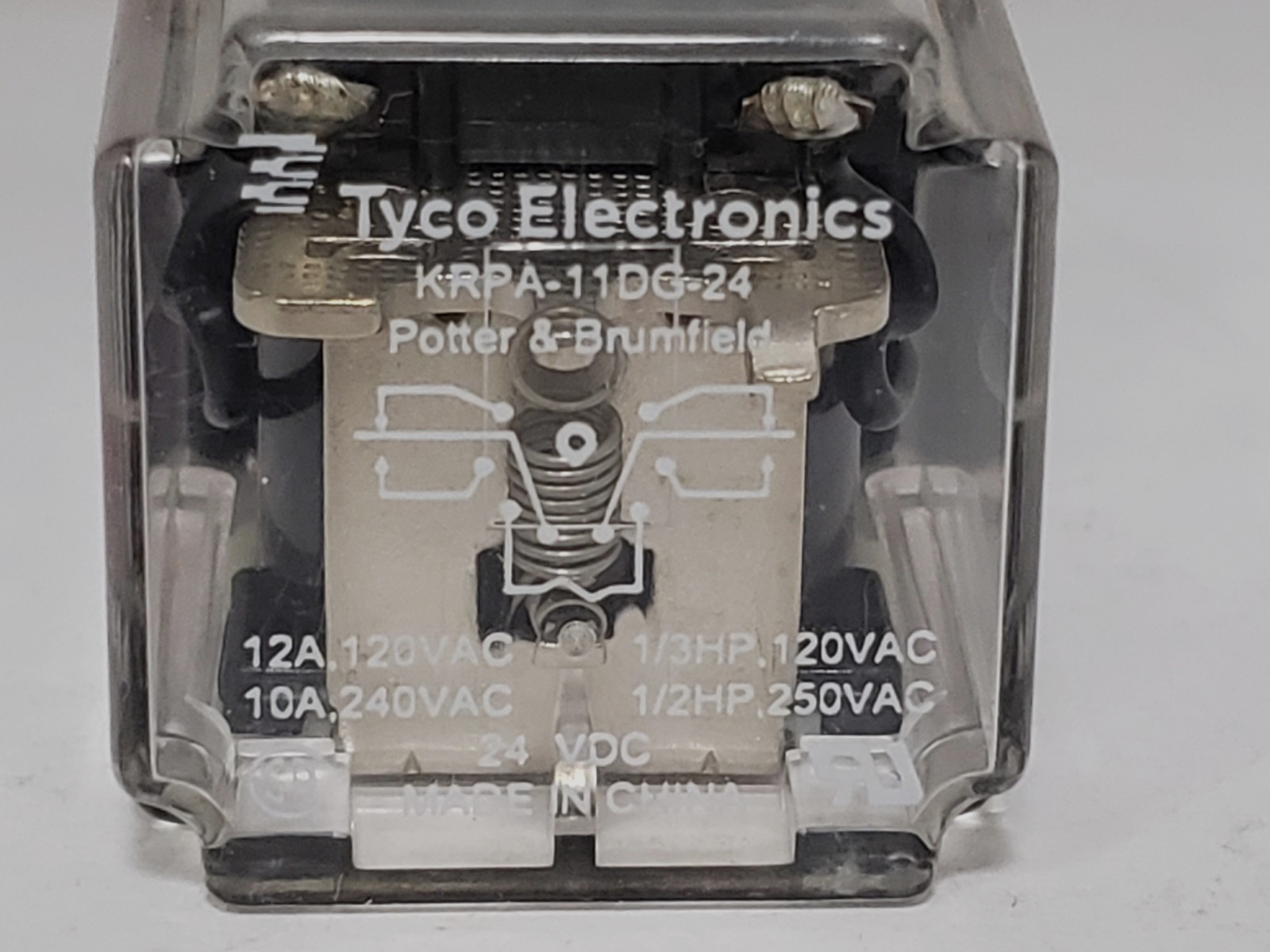 TYCO ELECTRONICS KRPA-11DG-24 RELAY 10A 24VDC 240V AC 8 PIN (LOT OF 3)