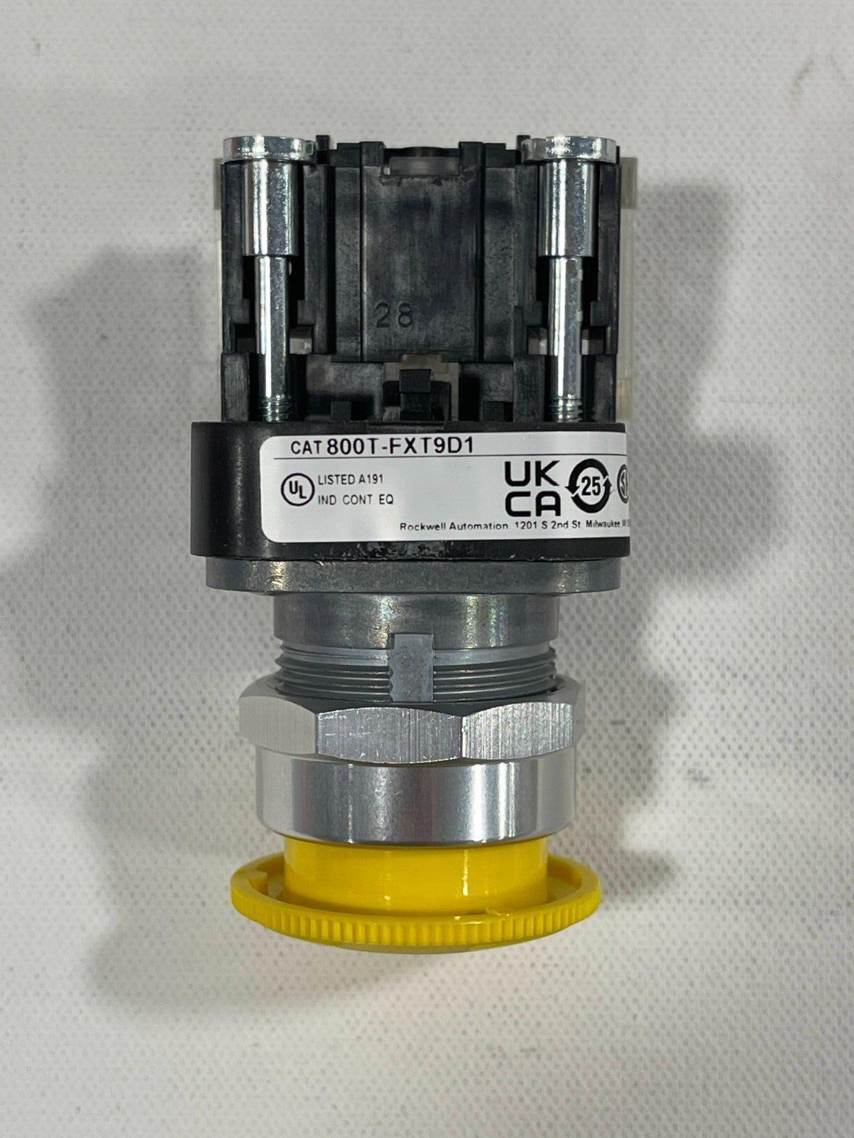 New! Allen Bradley 800T-FXT9D1 30mm Push-Pull 2 Position Twist Release Yellow