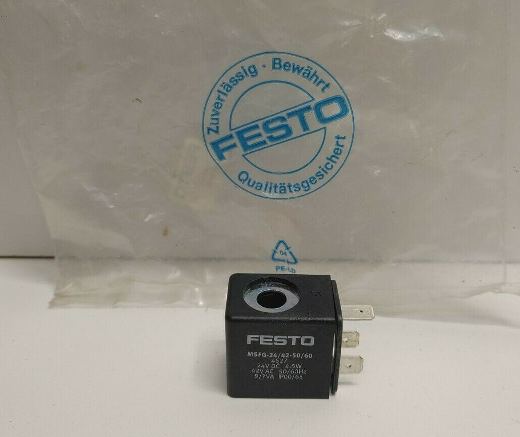 NEW OLD STOCK! FESTO 24V SOLENOID VALVE COIL MSFG-24/42-50/60