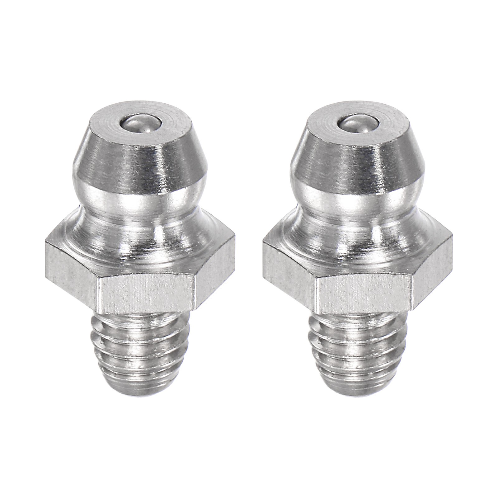 2Pcs Metric Stainless Steel Straight Hydraulic Grease Fitting M5 x 0.8mm