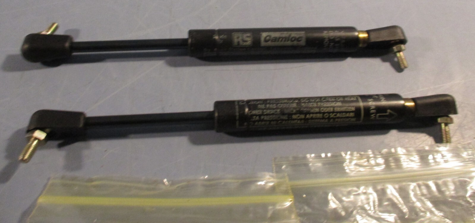 Lot of (2) Camloc RS-686-935-V/10-183530-14/08 Gas Spring/Shock Absorber