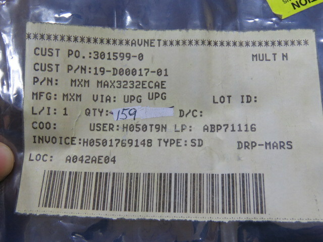 MAXIM MAX3232ECAE Qty of 10 per Lot RS-232 Interface IC A +/- 15kV ESD-Protecte
