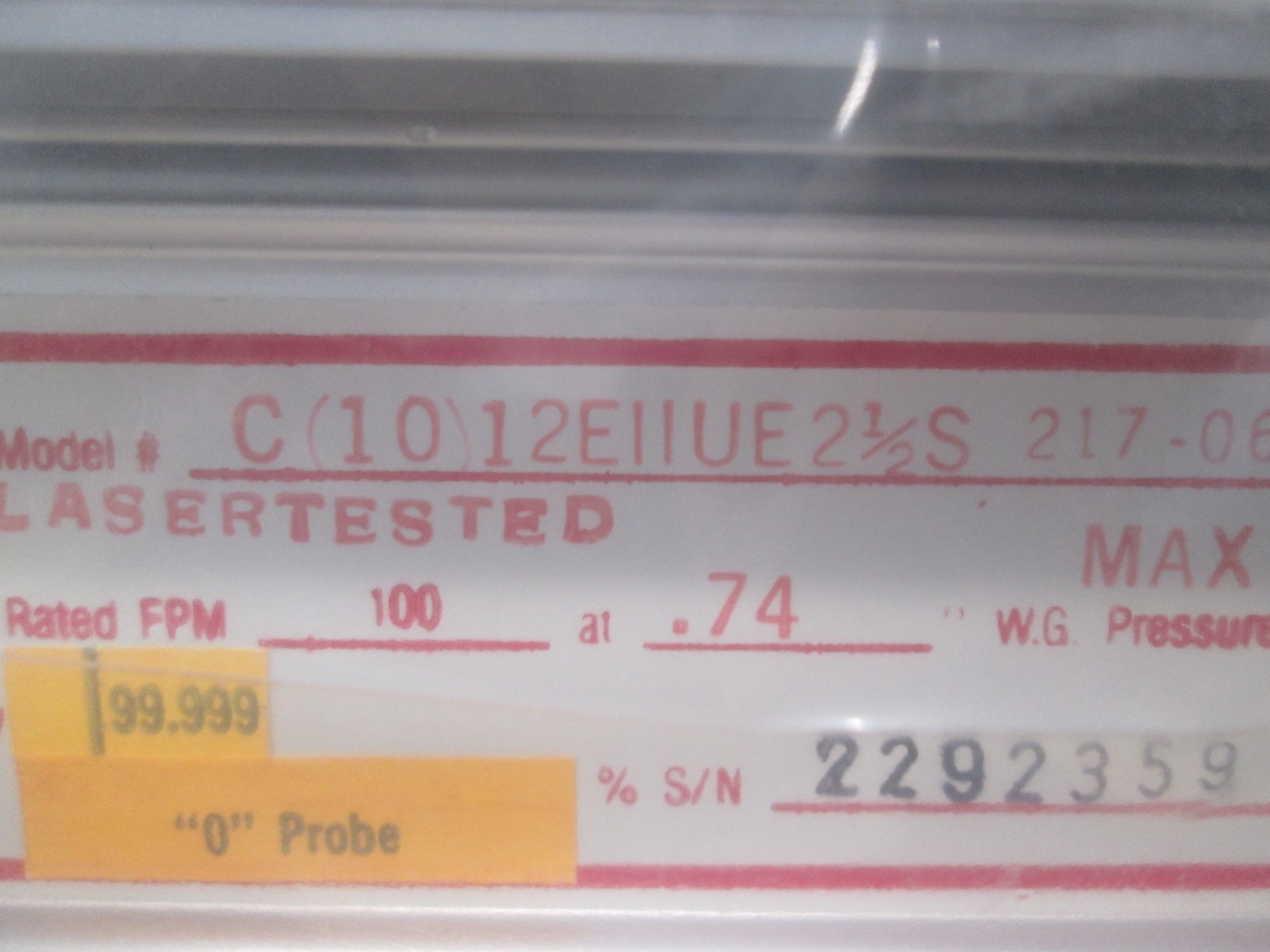 Hepa, Hepa-Pleat, C(10)12EIIUE21/2S, Filter 99.999% At .12 MIC, New