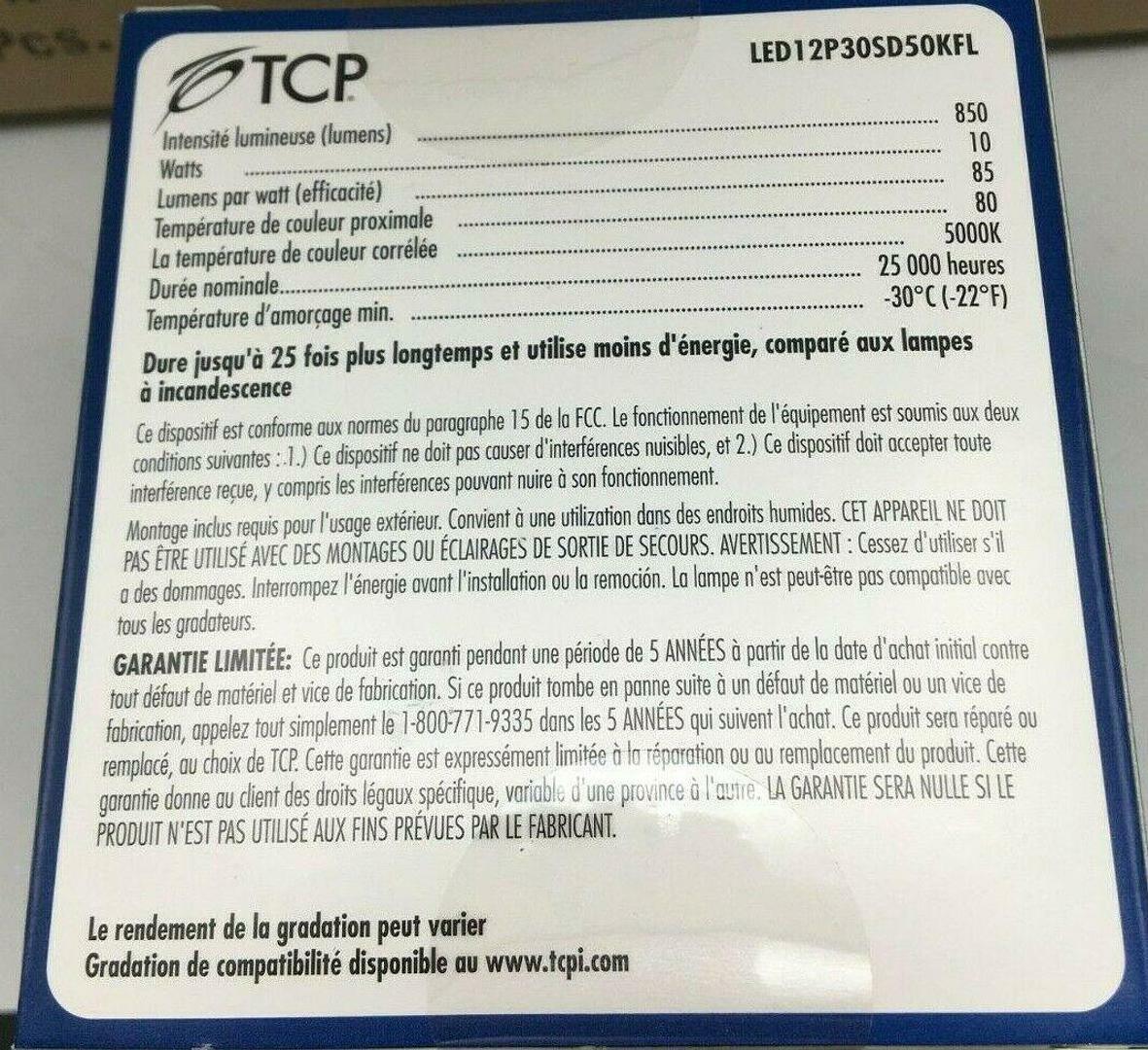 TCP Elite LED Lot of 12, 850 Lumens 10W, 5000K Dimmable Long Neck Lamp NIB