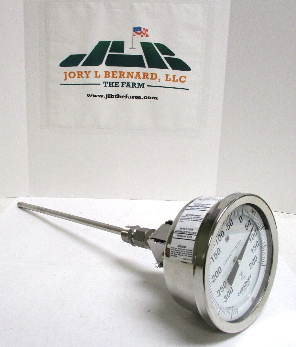 ASHCROFT DURATEMP GAS ACTUATED TEMPERATURE GAUGE , -320 to 200 F-DEGREES