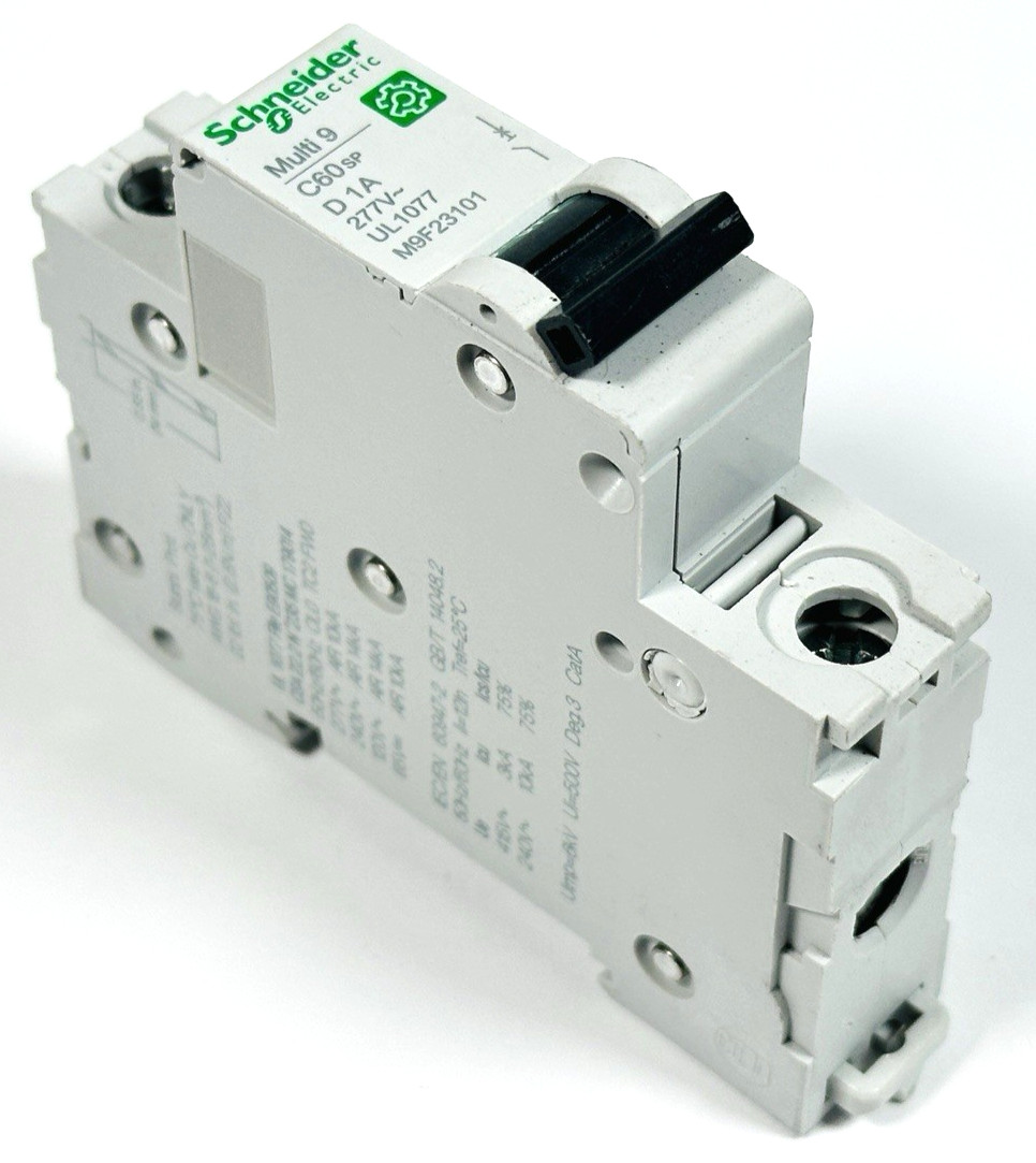 Schneider Electric M9F23101 Miniature Circuit Breaker Multi 9 C60SP 1P D 1A 277V