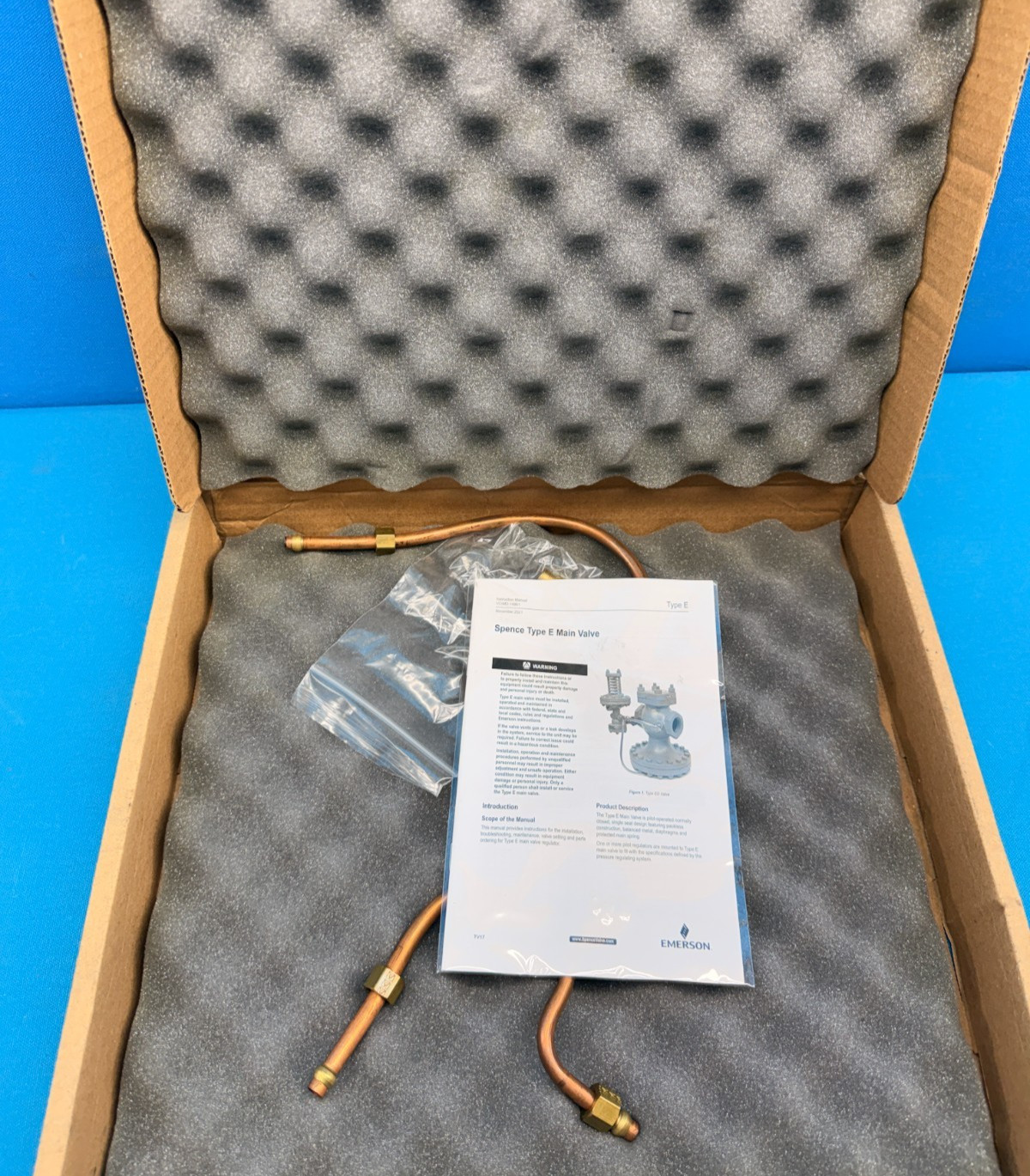 Genuine Emerson Spence 2″ Fit-E-B1H1A1A Type E Main Valve Copper Tubing Kit