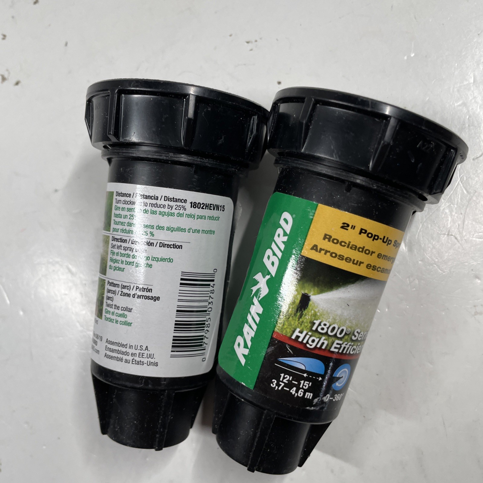 Pack of 2 – RAIN BIRD 1802HEVN15 Spray Head for Shrubs,4inH,Plastic,Steel 40JJ77