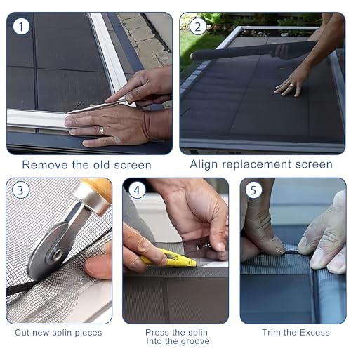 Window Screen Mesh,36 inch x 100 feet Fiberglass 36inch*100feet, Black