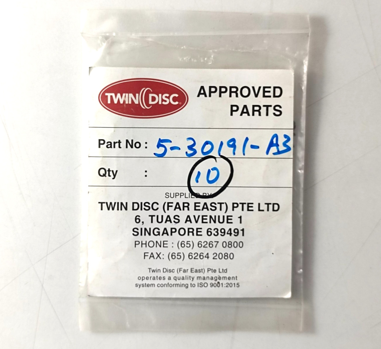 Packing P/N 5-30191-A3 For Twin Disc ( Pack of 9 )