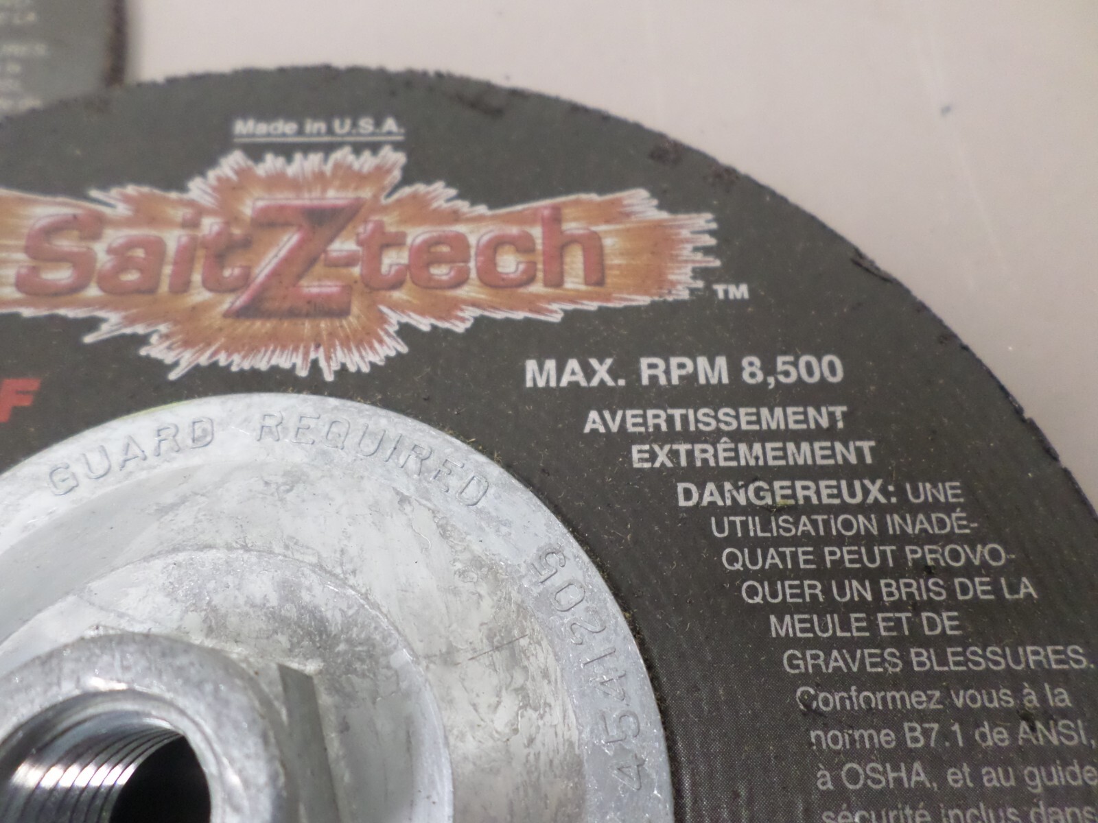 Lot of 2 – SAIT 22634 Z24R-BF 7 x 1/8 Type 27 Depressed Center Grinding Wheels