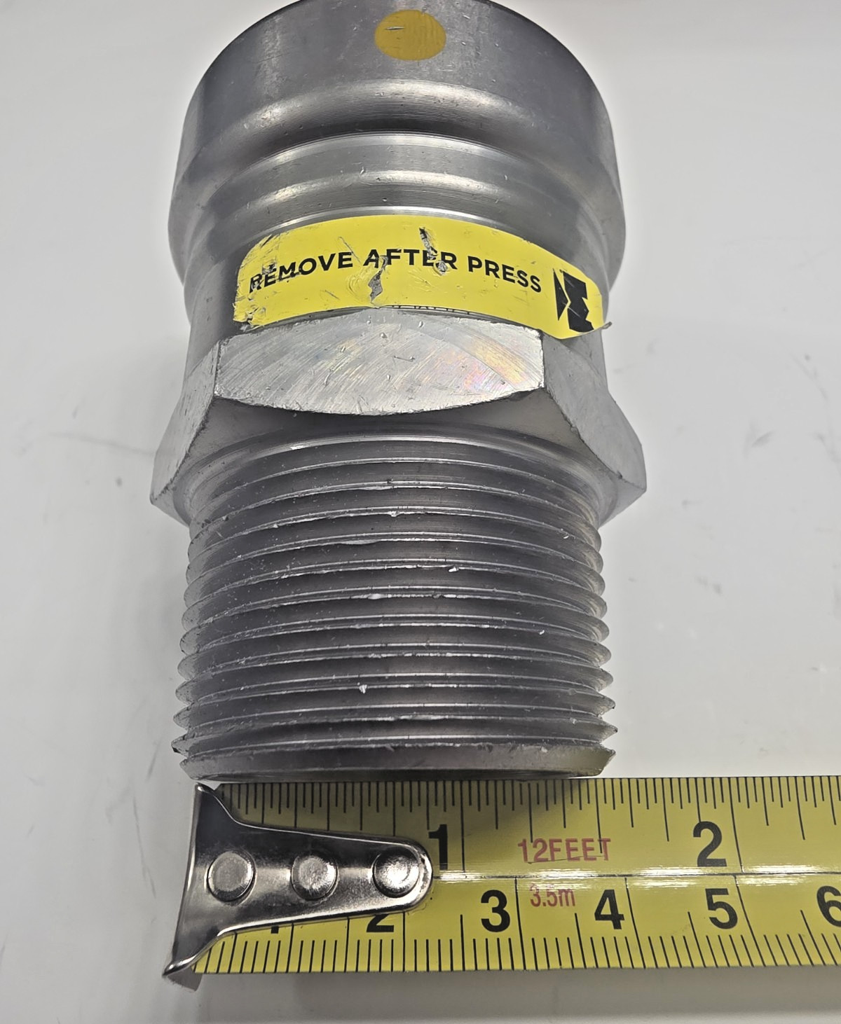 CP01179G, Mueller Carbon Steel Adapter Male P X MPT 1-1/2 X 1-1/2, NEW