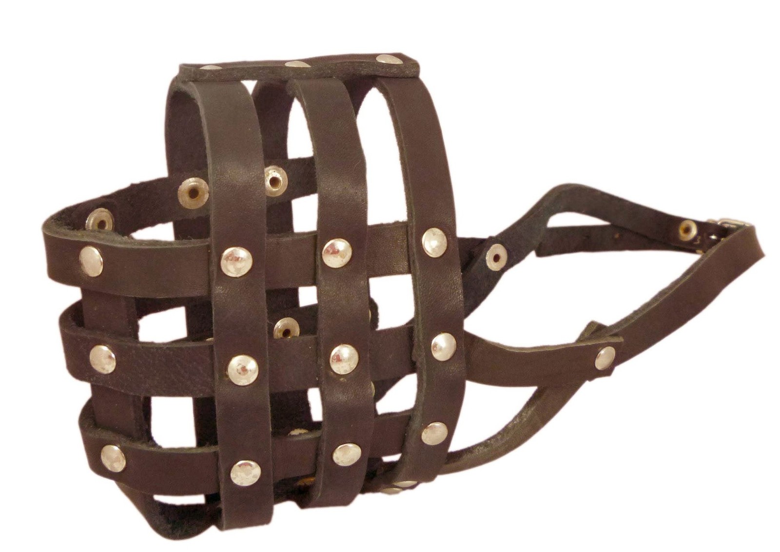 Real Leather Dog Basket Muzzle #107 Brown – Pit Bull, Amstaff (Circumference …