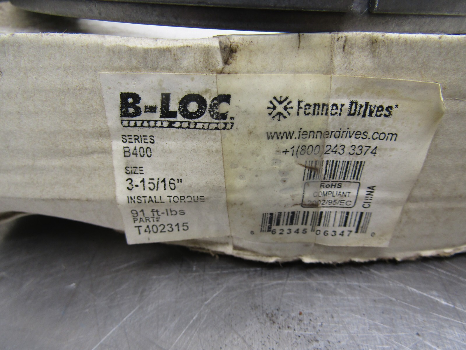 Fenner Drives B-Loc Series B400 Size 3-15/16″ T402315