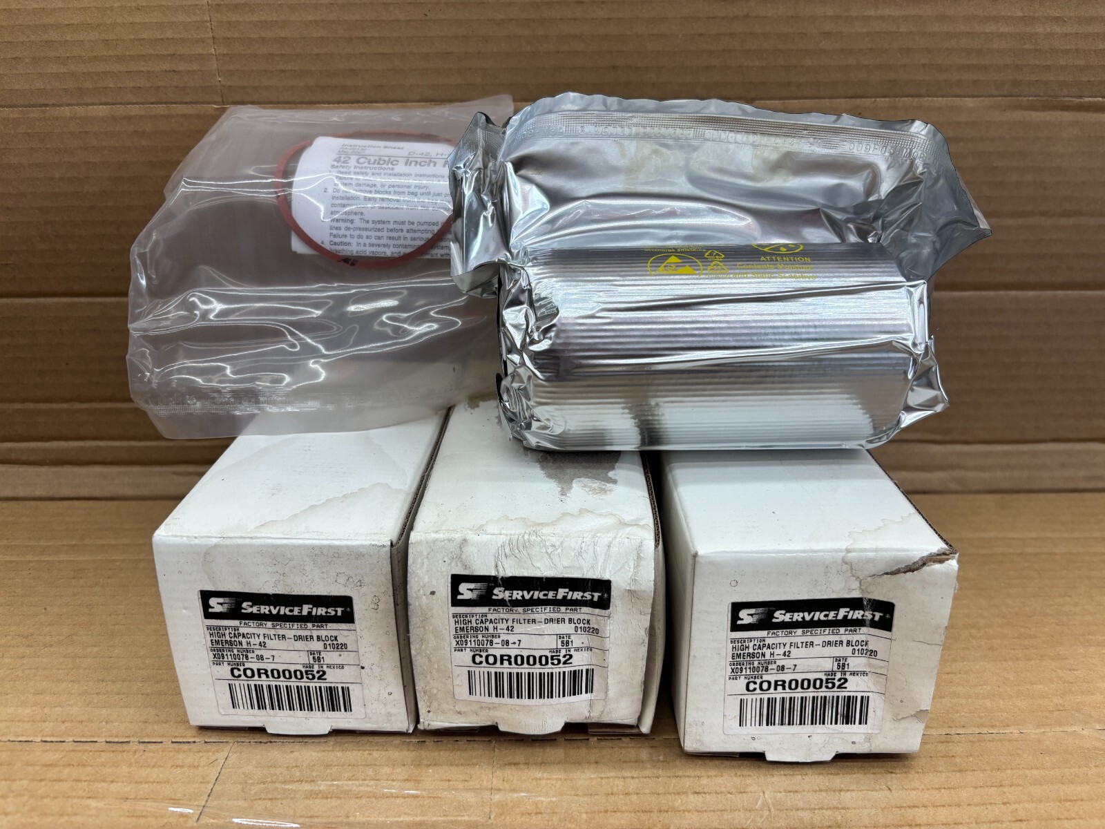 Lot of 7x Service First Emerson COR00052 High Capacity Filter Drier Block