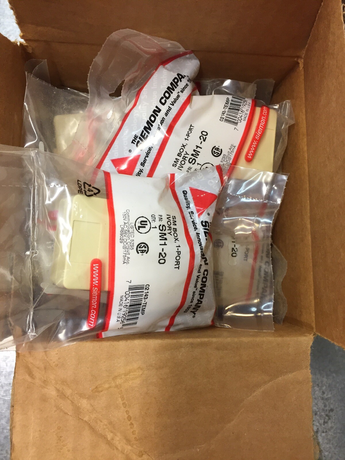 Siemon Company SM1-20 SM Surface mount boxes, Full Box of 10, NEW OLD STOCK