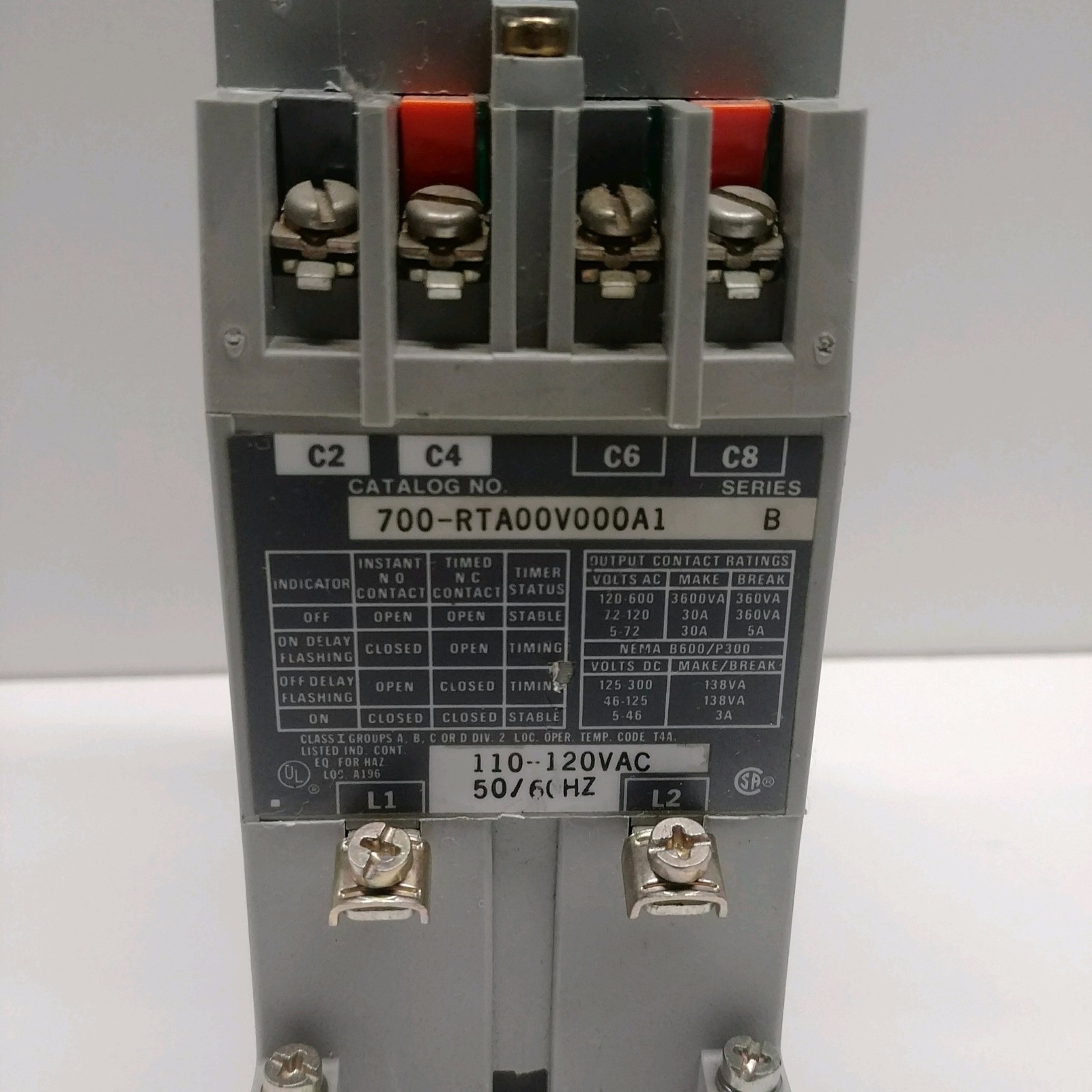 GOOD USED! ALLEN-BRADLEY .15-64 MIN SOLID STATE TIME DELAY RELAY 700-RTA00V000A1