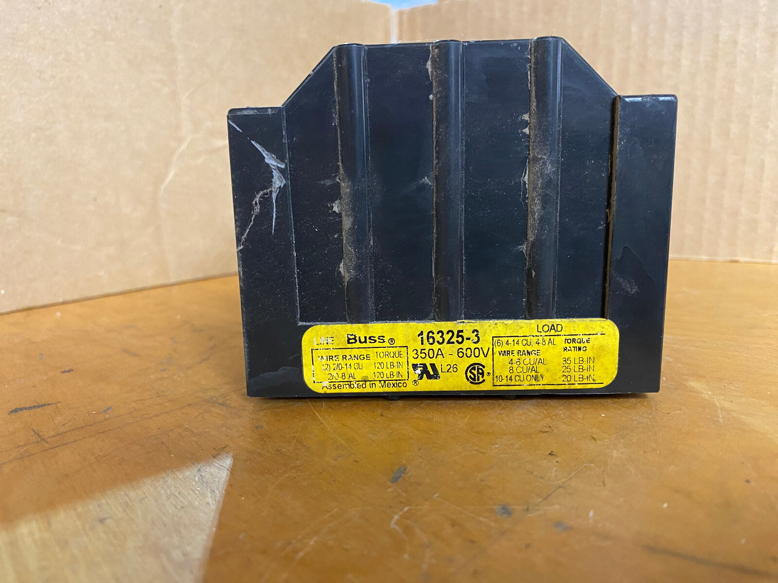 Bussmann Power Block Distributor 16325-3 350A-600V