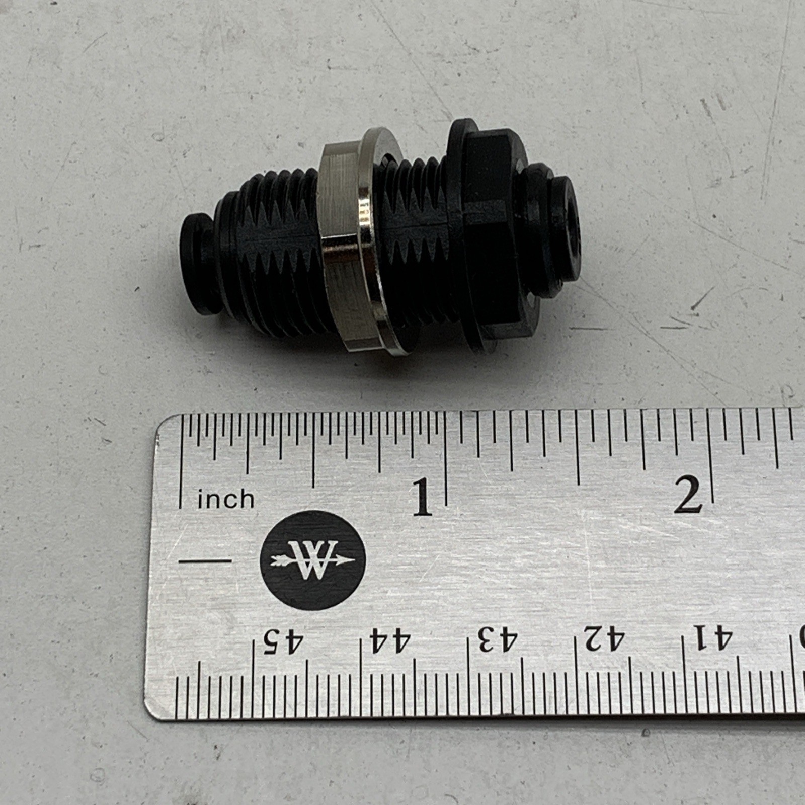 (2pcs) John Guest PM1205E Union Connector for 5mm OD Tube Through Bulkhead/Wall