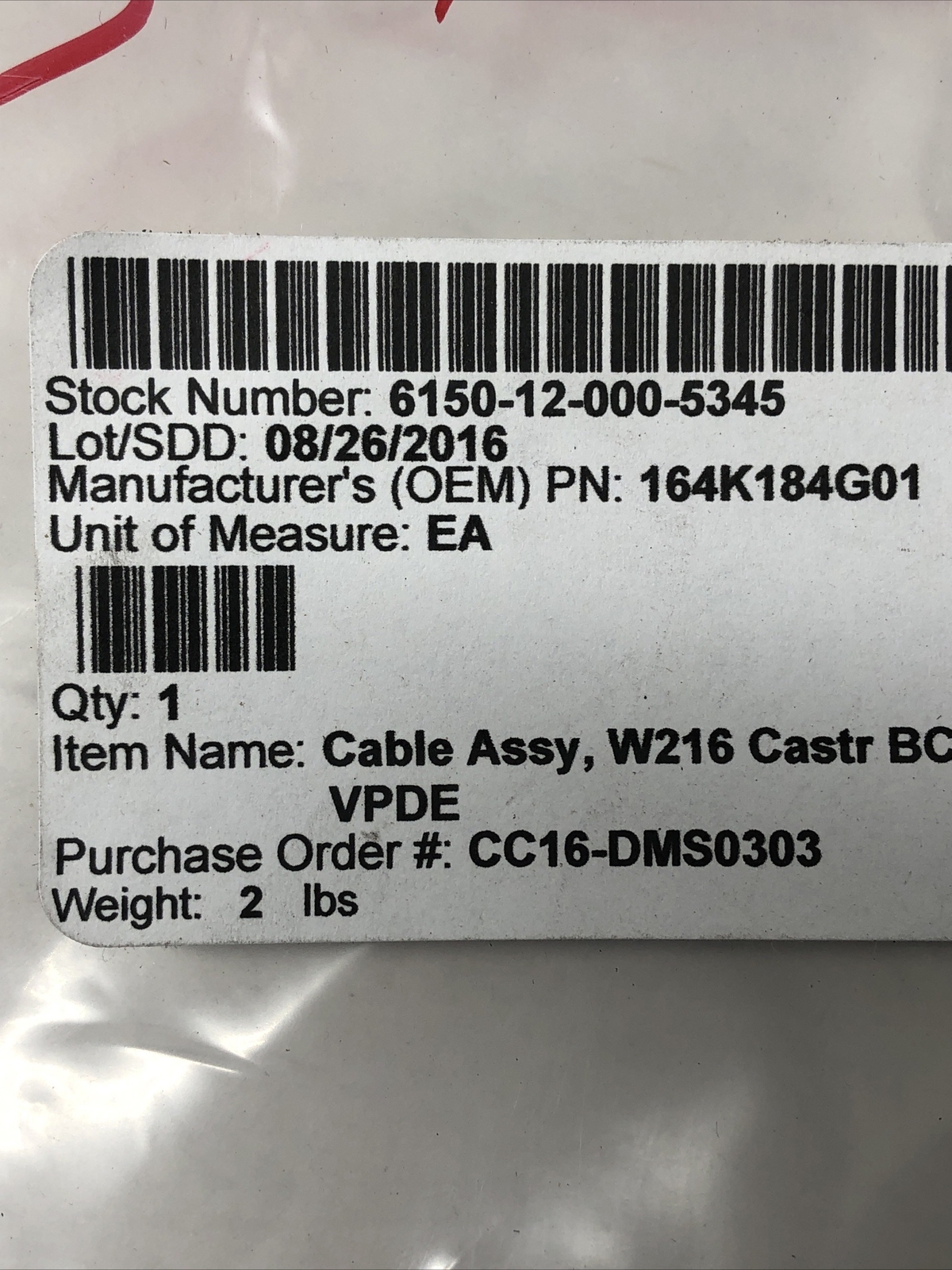 Turck 164K184G01 Cable Assembly U-17796