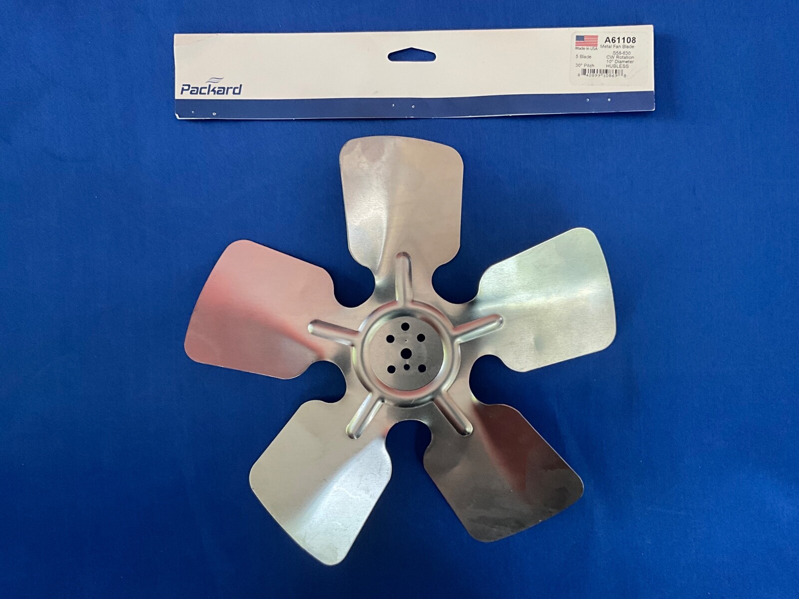 Packard A61108 10” Fan Blade, 30° Pitch, 5 Blades, CW Rotation