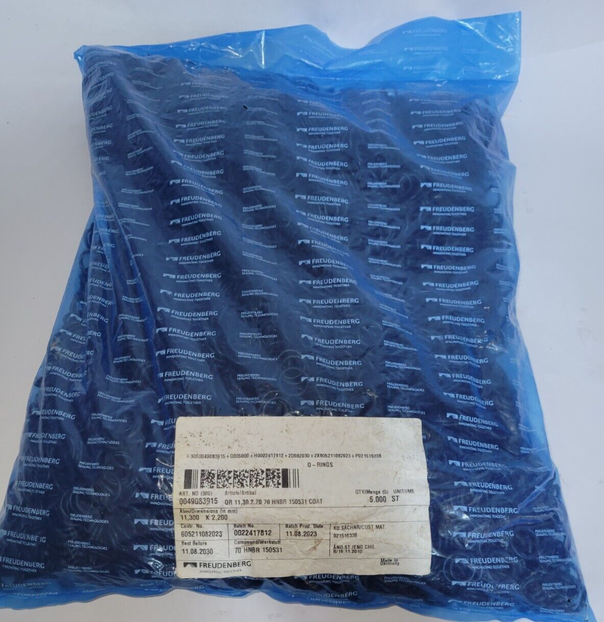 Freudenberg 11.300 x 2.200 70 HNBR 150531 O-Rings (Qty-5000)