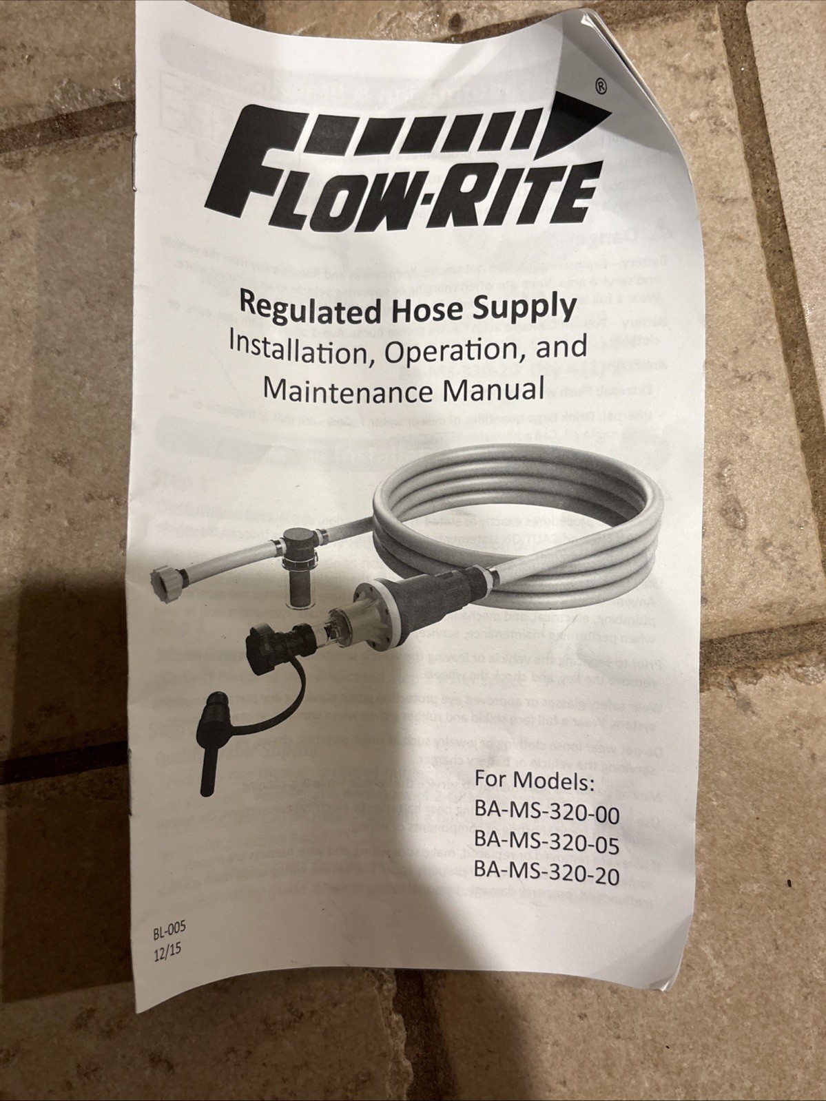 FLOWRITE BA-MS-320-00 REGULATED HOSE SUPPLY FREE SHIPPING!
