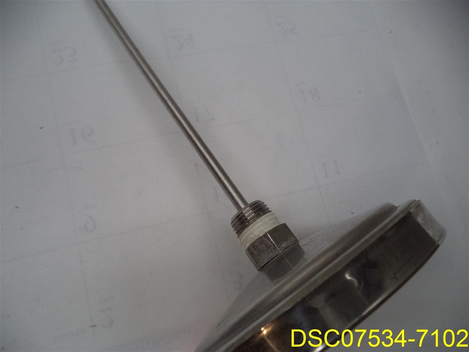 Needs Calibration: TEL-TRU GT500R THERMOMETER 20/240 F, 1/2″ NPT, 12″ Stem