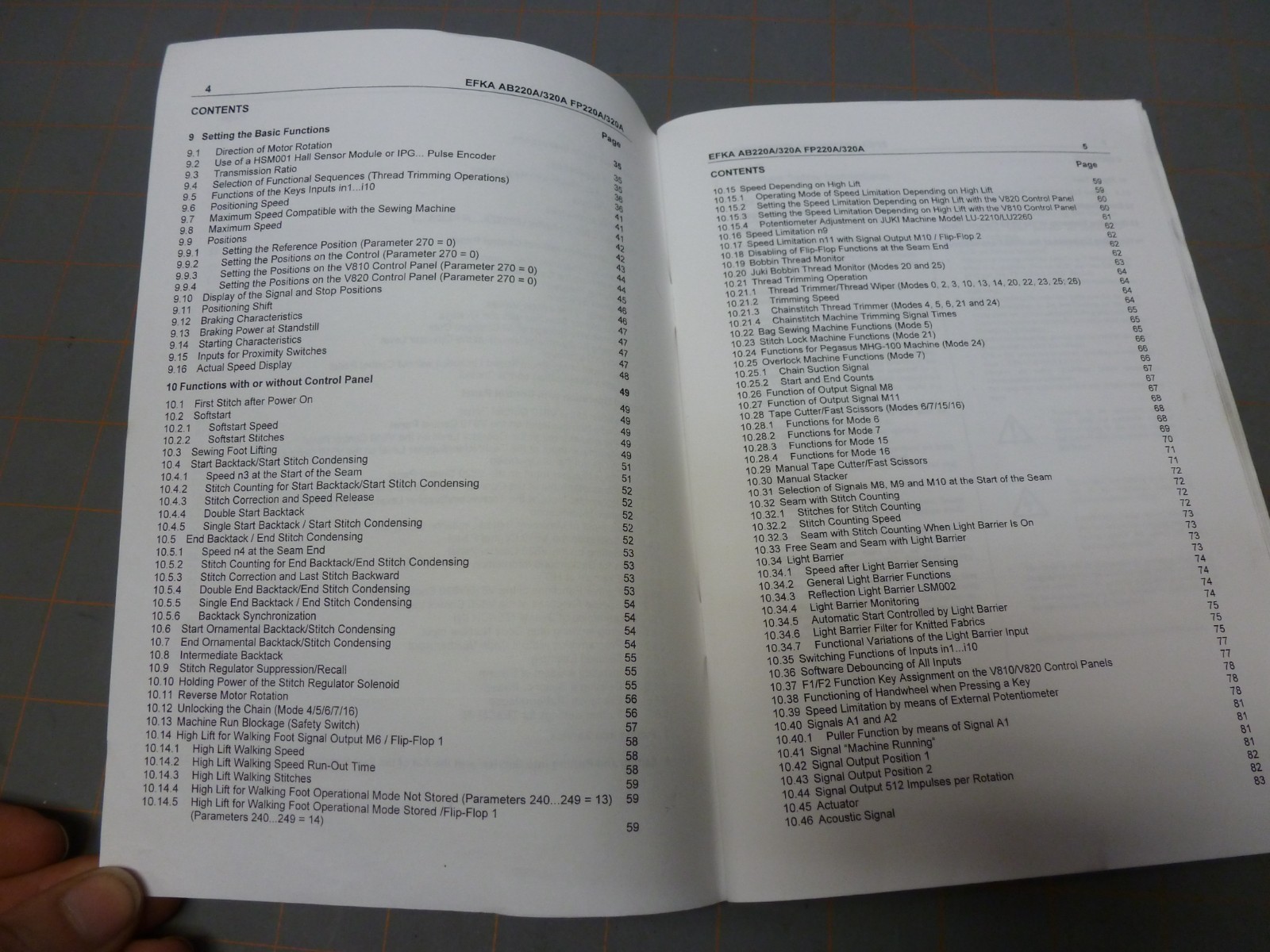 Used Instruction Manual & List of Parameters for EFKA DC1500 DC1550 Elka