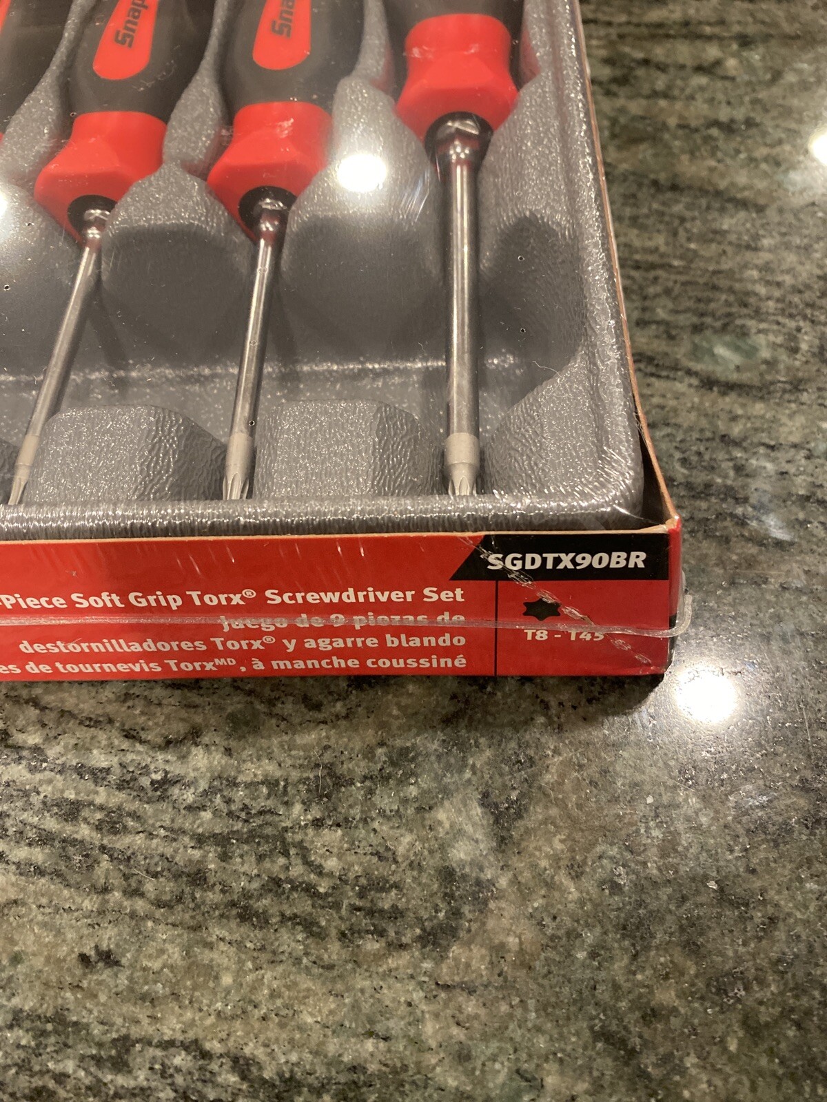 Snap On sgdtx90br t8-t45 9 Piece instinct torx screwdriver set sealed